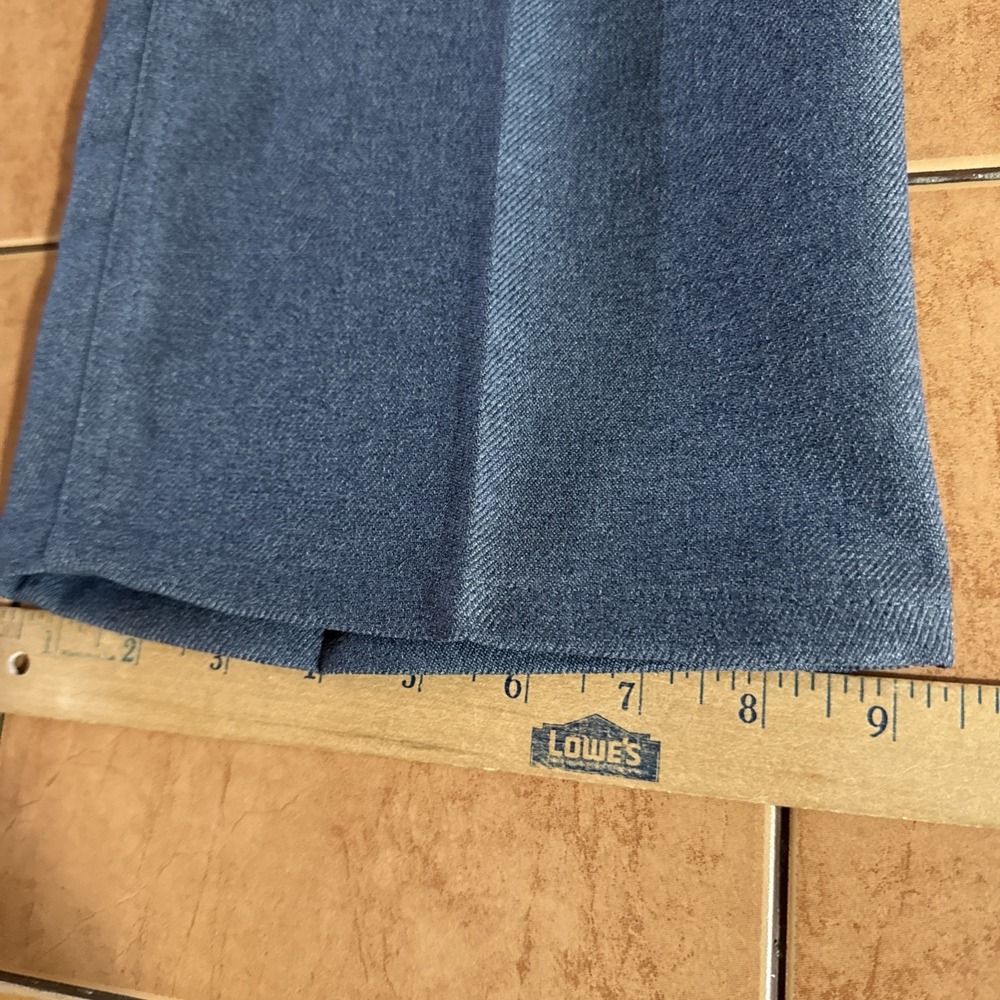 Men's Vintage Levi's 517 Blue Polyester Dress Pants 34 X 29 USA Made Gold Tag - Picture 10 of 10